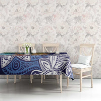 Tropical Christmas Polynesian Tablecloth Funny Surfing Pineapple Blue LT7 - Polynesian Pride