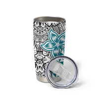 Turquoise Traditional Polynesian Tribal Tattoo Retro Tumbler Cup LT9 - Polynesian Pride