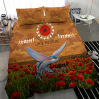 Cook Islands ANZAC Day Personalised Bedding Set with Poppy Field LT9 - Polynesian Pride