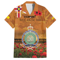 Niue ANZAC Day Personalised Family Matching Summer Maxi Dress and Hawaiian Shirt with Poppy Field LT9 Dad's Shirt - Short Sleeve Art - Polynesian Pride