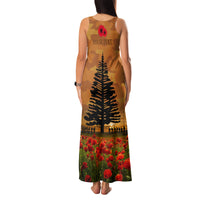 Norfolk Island ANZAC Day Personalised Family Matching Tank Maxi Dress and Hawaiian Shirt with Poppy Field LT9 - Polynesian Pride