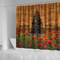 Norfolk Island ANZAC Day Personalised Shower Curtain with Poppy Field LT9 - Polynesian Pride