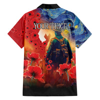 Tonga ANZAC Day Personalised Family Matching Summer Maxi Dress and Hawaiian Shirt Soldier Te Tau Manatui Kinautolu with Poppy Field LT9 - Polynesian Pride