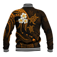 Hawaii Baseball Jacket Niihau Islands Polynesian Sunset Plumeria Gold Vibe LT9 - Polynesian Pride