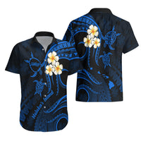 Hawaii Hawaiian Shirt Molokai Islands Polynesian Sunset Plumeria Blue Vibe LT9 - Polynesian Pride