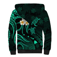 Polynesian Hawaii Sherpa Hoodie Molokai Islands with Pacific Plumeria Turquoise Vibe LT9 - Polynesian Pride