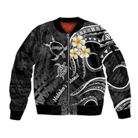 Polynesian Hawaii Sleeve Zip Bomber Jacket Molokai Islands with Pacific Plumeria White Vibe LT9 Unisex White - Polynesian Pride