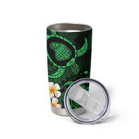 Hawaii Lanai Islands Pacific Plumeria Tumbler Cup Green Polynesian Tattoo LT9 - Polynesian Pride