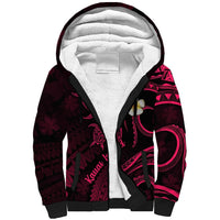 Hawaii Sherpa Hoodie Kauai Islands Polynesian Sunset Plumeria Pink Vibe LT9 Unisex Pink - Polynesian Pride