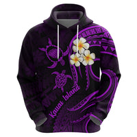 Polynesian Hawaii Hoodie Kauai Islands with Pacific Plumeria Purple Vibe LT9 - Polynesian Pride