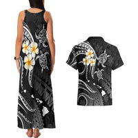 Polynesian Hawaii Couples Matching Tank Maxi Dress And Hawaiian Shirt Kauai Islands with Pacific Plumeria White Vibe LT9 - Polynesian Pride