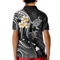 Polynesian Hawaii Kid Polo Shirt Kauai Islands with Pacific Plumeria White Vibe LT9 - Polynesian Pride