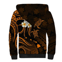 Hawaii Sherpa Hoodie Kahoolawe Islands Polynesian Sunset Plumeria Gold Vibe LT9 - Polynesian Pride