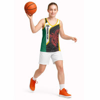 Personalised PNG Hela Province Basketball Jersey Bird of Paradise Tattoo Flag Motif - Polynesian Pride