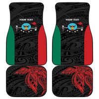 Personalised PNG Hela Province Car Mats Bird of Paradise Tattoo Flag Motif LT9 - Polynesian Pride