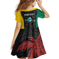 Personalised PNG Hela Province Family Matching Tank Maxi Dress and Hawaiian Shirt Bird of Paradise Tattoo Flag Motif - Polynesian Pride