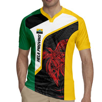 Personalised PNG Hela Province Rugby Jersey Bird of Paradise Tattoo Flag Motif - Polynesian Pride