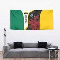 Personalised PNG Hela Province Tapestry Bird of Paradise Tattoo Flag Motif - Polynesian Pride