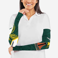 Personalised PNG Jiwaka Province Arm Sleeves Bird of Paradise Tattoo Flag Motif - Polynesian Pride