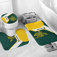 Personalised PNG Jiwaka Province Bathroom Set Bird of Paradise Tattoo Flag Motif - Polynesian Pride