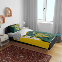 Personalised PNG Jiwaka Province Bedding Set Bird of Paradise Tattoo Flag Motif - Polynesian Pride