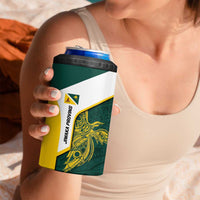 Personalised PNG Jiwaka Province 4 in 1 Can Cooler Tumbler Bird of Paradise Tattoo Flag Motif LT9 - Polynesian Pride