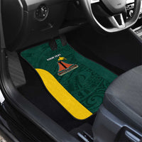 Personalised PNG Jiwaka Province Car Mats Bird of Paradise Tattoo Flag Motif LT9 - Polynesian Pride