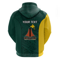 Personalised PNG Jiwaka Province Hoodie Bird of Paradise Tattoo Flag Motif - Polynesian Pride