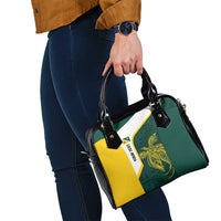 Personalised PNG Jiwaka Province Shoulder Handbag Bird of Paradise Tattoo Flag Motif - Polynesian Pride