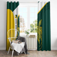 Personalised PNG Jiwaka Province Window Curtain Bird of Paradise Tattoo Flag Motif - Polynesian Pride