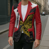 Personalised PNG Sandaun Province Blazer Bird of Paradise Tattoo Flag Motif - Polynesian Pride