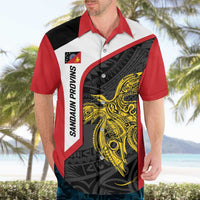Personalised PNG Sandaun Province Hawaiian Shirt Bird of Paradise Tattoo Flag Motif LT9 - Polynesian Pride