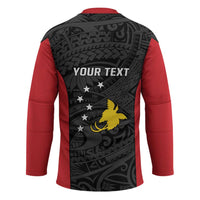 Personalised PNG Sandaun Province Hockey Jersey Bird of Paradise Tattoo Flag Motif - Polynesian Pride