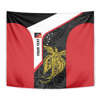 Personalised PNG Sandaun Province Tapestry Bird of Paradise Tattoo Flag Motif - Polynesian Pride