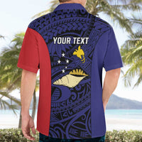 Personalised PNG West New Britain Province Hawaiian Shirt Bird of Paradise Tattoo Flag Motif - Polynesian Pride