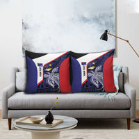 Personalised PNG West New Britain Province Pillow Cover Bird of Paradise Tattoo Flag Motif - Polynesian Pride