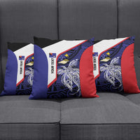Personalised PNG West New Britain Province Pillow Cover Bird of Paradise Tattoo Flag Motif - Polynesian Pride