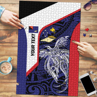 Personalised PNG West New Britain Province Puzzle Bird of Paradise Tattoo Flag Motif - Polynesian Pride
