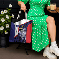 Personalised PNG West New Britain Province Tote Bag Bird of Paradise Tattoo Flag Motif - Polynesian Pride