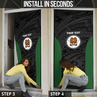 Personalised PNG Western Highlands Province Door Cover Bird of Paradise Tattoo Flag Motif - Polynesian Pride