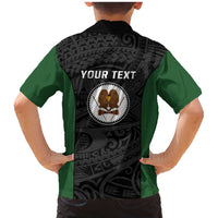 Personalised PNG Western Highlands Province Family Matching Mermaid Dress and Hawaiian Shirt Bird of Paradise Tattoo Flag Motif LT9 - Polynesian Pride