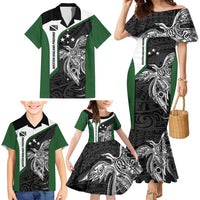 Personalised PNG Western Highlands Province Family Matching Mermaid Dress and Hawaiian Shirt Bird of Paradise Tattoo Flag Motif LT9 - Polynesian Pride
