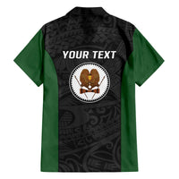 Personalised PNG Western Highlands Province Family Matching Off The Shoulder Long Sleeve Dress and Hawaiian Shirt Bird of Paradise Tattoo Flag Motif LT9 - Polynesian Pride