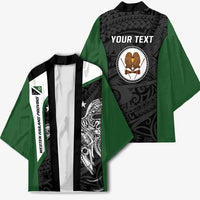 Personalised PNG Western Highlands Province Kimono Bird of Paradise Tattoo Flag Motif - Polynesian Pride