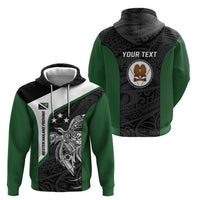 Personalised PNG Western Highlands Province Zip Hoodie Bird of Paradise Tattoo Flag Motif - Polynesian Pride