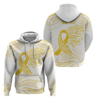 Be Bold Go Gold Polyneisan Ribbon Childhood Personalised Hoodie LT9 - Polynesian Pride