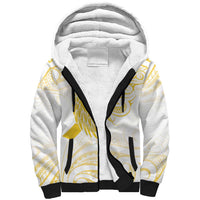 Be Bold Go Gold Polyneisan Ribbon Childhood Personalised Sherpa Hoodie LT9 Unisex Gold - Polynesian Pride