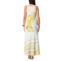 Be Bold Go Gold Polyneisan Ribbon Childhood Personalised Tank Maxi Dress LT9 - Polynesian Pride