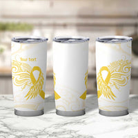 Be Bold Go Gold Polyneisan Ribbon Childhood Personalised Tumbler Cup LT9 - Polynesian Pride
