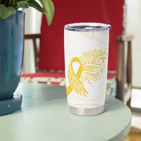 Be Bold Go Gold Polyneisan Ribbon Childhood Personalised Tumbler Cup LT9 - Polynesian Pride